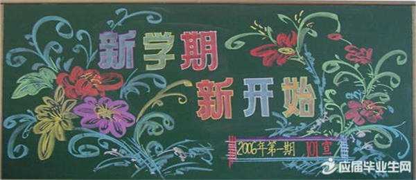 新学期新开始黑板报版面设计图