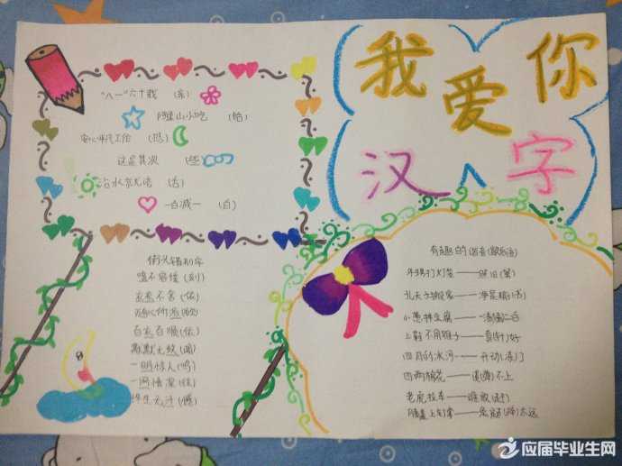 五年级遨游汉字王国手抄报图片