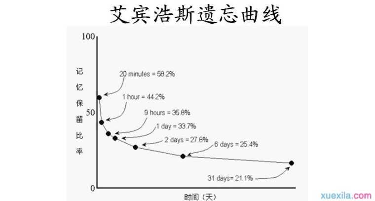 遗忘曲线的4个要点，利用遗忘曲线来进行复习