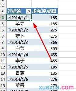 excel2013怎么按月/年汇总日期数据