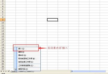 怎么在Excel2003中插入工作表