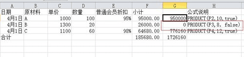 怎么在excel中使用PRODUCT函数