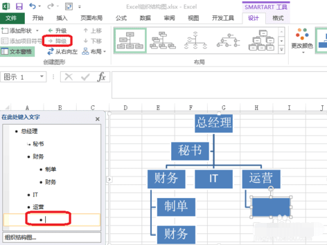 如何在EXCEL制作树状图表