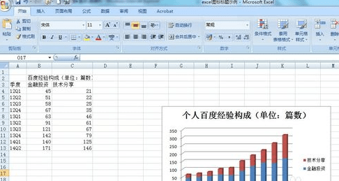 excel2007如何添加和修改图表标题