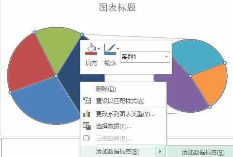 excel2007中制作复合饼图数据图表