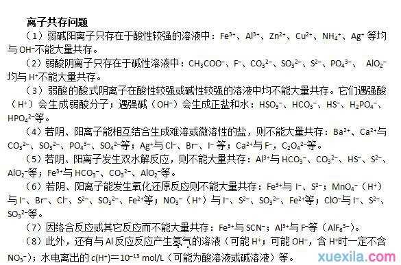 2016高考江苏卷化学知识点