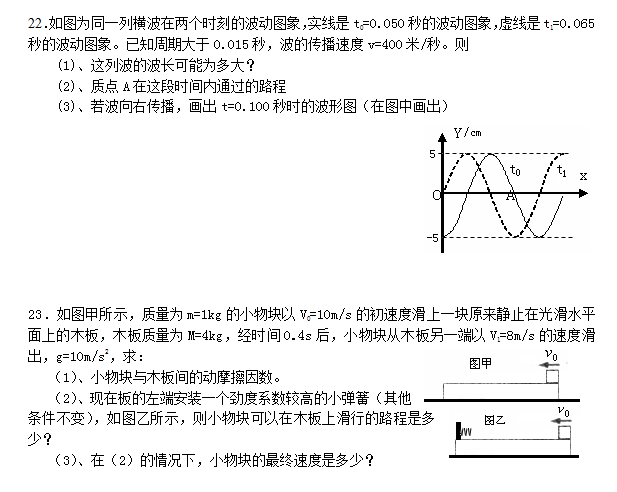 2016高二物理期末考试试卷