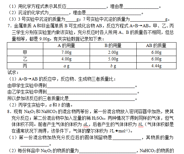 高二化学会考要点