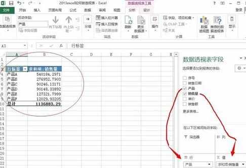 使用eWPS做数据透视表的教程