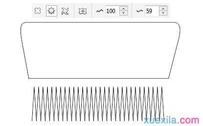 CorelDRAW如何利用拉链工具制作木梳