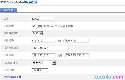 飞鱼星路由器IPSec hub and spoken