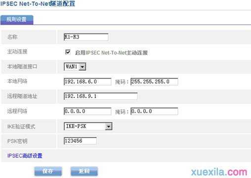 飞鱼星路由器IPSec hub and spoken