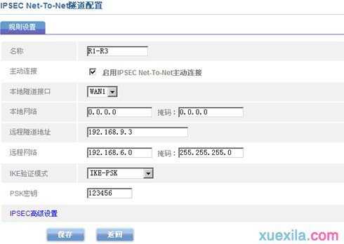 飞鱼星路由器IPSec hub and spoken