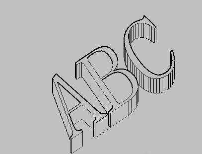 CAD如何绘制立体文字