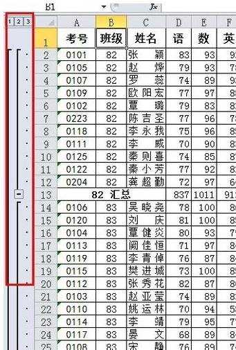 如何在excel中进行分类汇总的方法