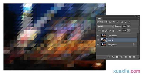 PS滤镜打造多边形马赛克效果