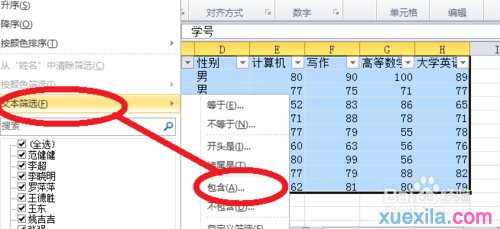 excel2010版本自定义筛选的方法