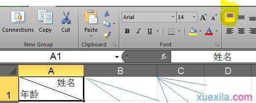 excel2010制作表头斜线教程