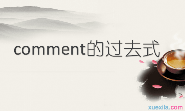 comment的过去式和用法例句