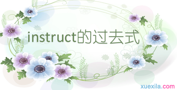 instruct的过去式和用法例句