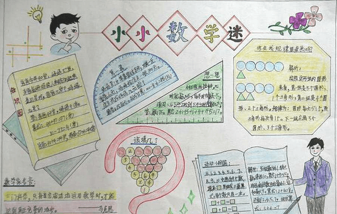 二年级数学手抄报8开纸图片