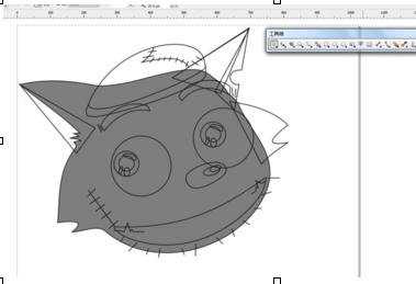 如何在coreldraw中使用贝赛尔工具绘制灰太狼
