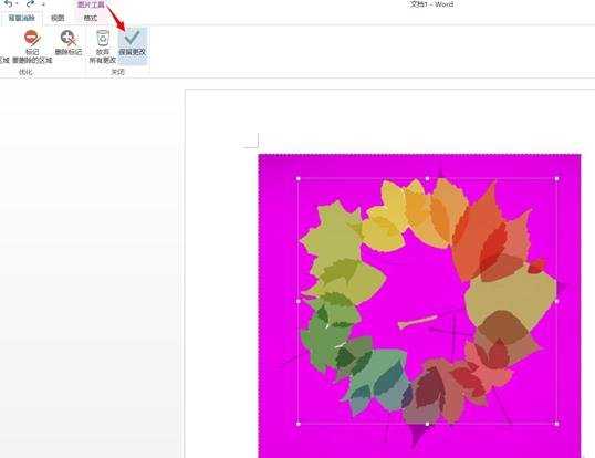 word2013怎样去除插入图片的背景色