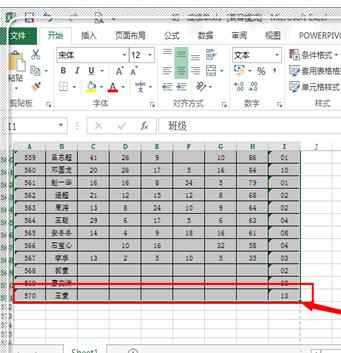 如何用excel快速选中数据的方法