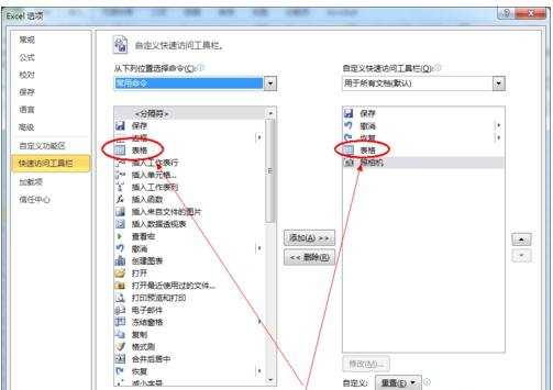 excel 2010工具栏中添加常用工具的教程