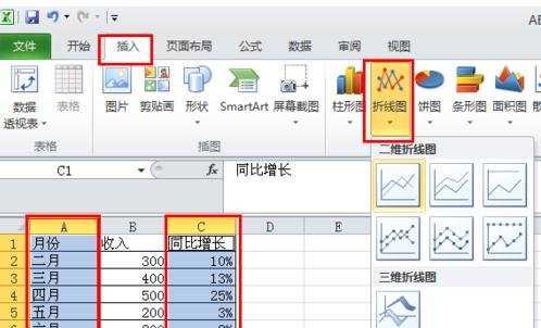 excel2010制作曲线图的方法