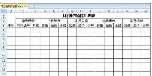 excel函数如何制作进销存表