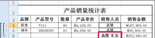 如何用excel制作分类汇总的方法