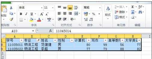 excel2010 自动筛选的教程