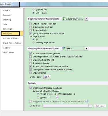 excel2010不显示工作表的解决方法