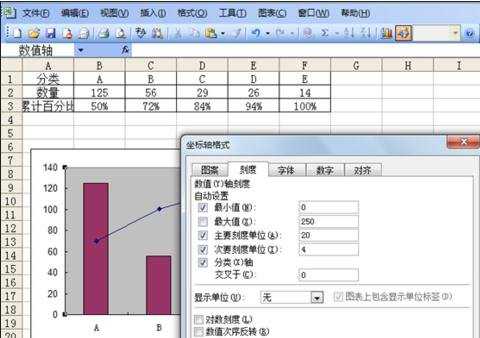 excel2003快速生成柏拉图的教程