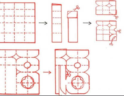 儿童福字剪纸步骤图解