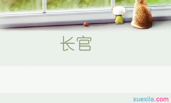 长官英语怎么说