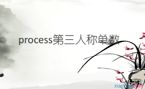 process的第三人称单数