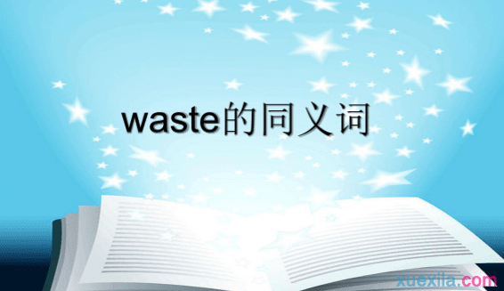 waste的同义词辨析