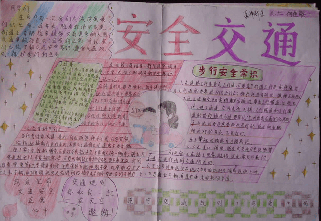 关于交通安全的手抄报350字