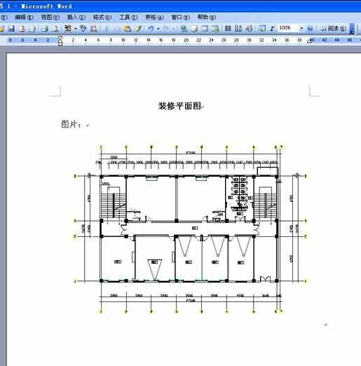 如何将cad图导入word