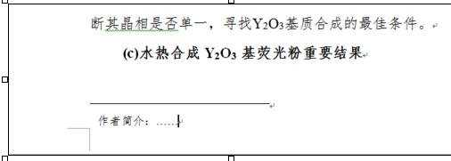 word2010中插入作者简介的两种方法