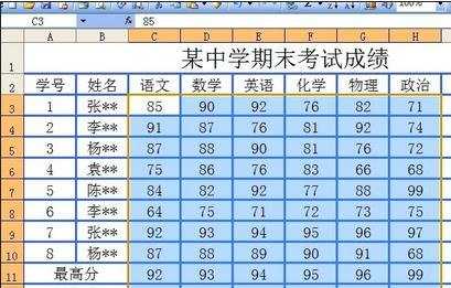 excel中自动求和的教程