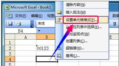 excel2003单元格格式设置数字格式的教程