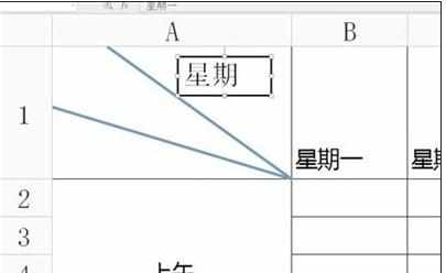 excel2003绘制双斜线的教程