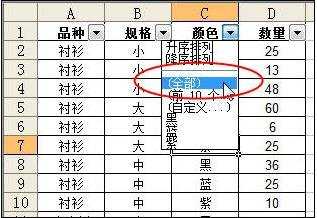 excel2003筛选功能使用教程