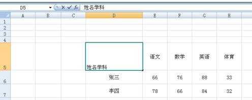 excel表格制作斜线表头教程