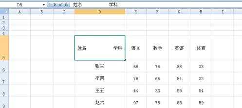 excel表格制作斜线表头教程