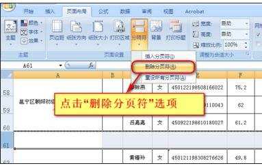 excel2007从指定部分重新分页打印的方法