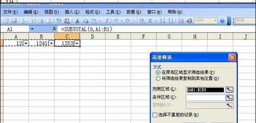 excel2003筛选功能使用方法